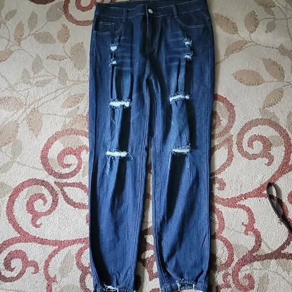 Distressed Jeans High Waisted - Picture 1 of 2